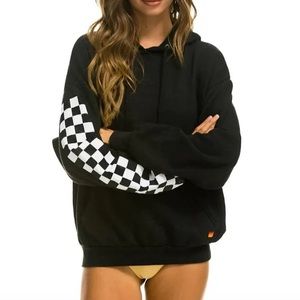 Aviator Nation Check Sleeve, Black
